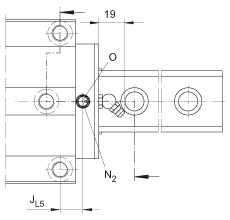 INA 滑块 KWSE45-L, 六排直线循环球轴承及导轨组件用的长滑块