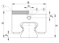 INA 制动和夹紧单元 BKE.TSX45-D, 安装直线循环滚子轴承及导轨系统端面的液压连接器