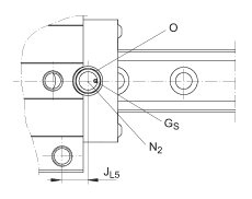 INA 滚子单轨引导系统 RUE55-E-KT-HL, 链引导的高窄长系列滑块，油或脂润滑；可提供耐腐蚀设计