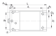 INA 制动和夹紧单元 BKE.TSX45-D, 安装直线循环滚子轴承及导轨系统端面的液压连接器