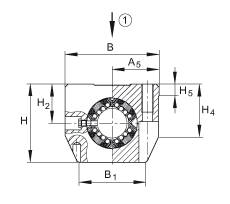 INA 直线球轴承及轴承座单元 KTSS30-PP-AS, 自调心直线球轴承，开式设计，游隙可调节，两侧接触密封