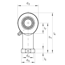 INA 杆端轴承 GIR30-DO, 根据 DIN ISO 12 240-4 标准，带右旋内螺纹，需维护