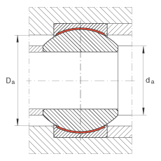 INA 关节轴承 GE8-PW, 根据 DIN ISO 12 240-1 标准，尺寸系列 K，免维护