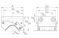 INA 适配器 AUV26102, 直线滚子轴承，用螺栓从侧面安装