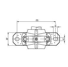 FAG 直立式轴承座 SNV340-L + 22332-K-MB + H2332X507 + DH532X507, 根据 DIN 736/DIN737 标准的主要尺寸，剖分，带锥孔和紧定套的调心滚子轴承，双唇密封，脂和油润滑