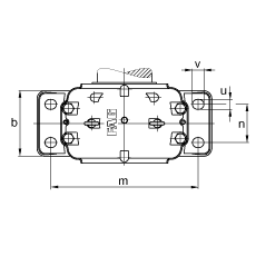 FAG 直立式轴承座 SD3148-H-TS-AF-L + 231SM220-MA, 剖分的调心滚子轴承，迷宫密封，脂润滑