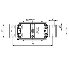 FAG 直立式轴承座 LOE622-N-AF-L, 用于带锥孔和紧定套的剖分调心滚子轴承，迷宫密封，油润滑