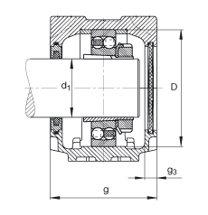 FAG 直立式轴承座 SNV160-L + 2315-K-M-C3 + H2315X208 + FSV615X208, 根据 DIN 736/DIN737 标准的主要尺寸，剖分，带锥孔和紧定套的自调心球轴承，毛毡密封，脂和油润滑