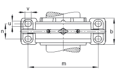 FAG 直立式轴承座 BND3156-H-W-T-BL-S, 非剖分，用于带锥孔和紧定套的轴承，Taconite 密封，脂润滑