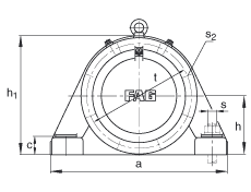 FAG 直立式轴承座 BND2215-H-C-Y-AL-S, 非剖分，用于带锥孔和紧定套的轴承，轴上带法兰，迷宫密封，脂润滑